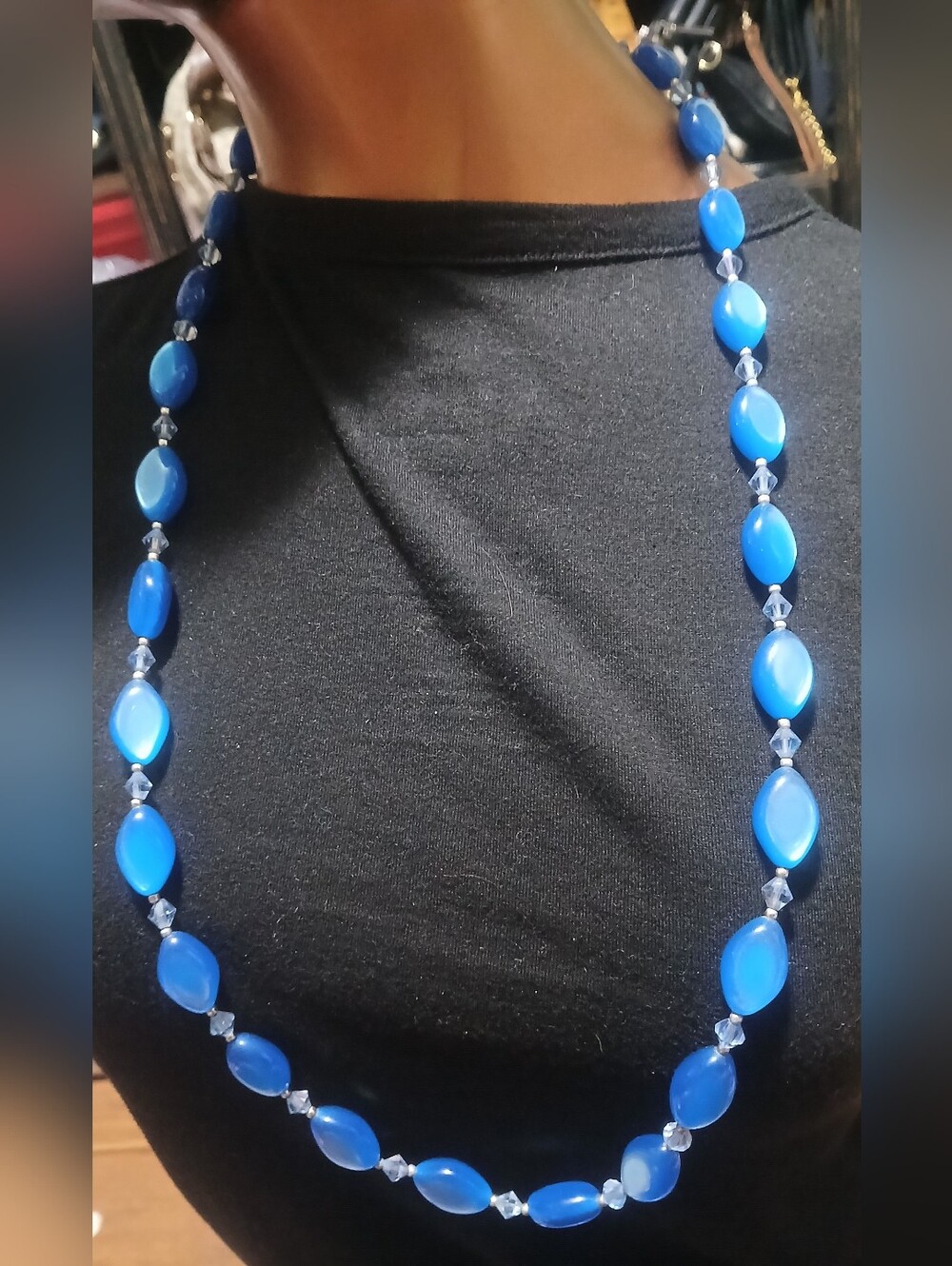 Vintage Cats Eye Beaded Necklace